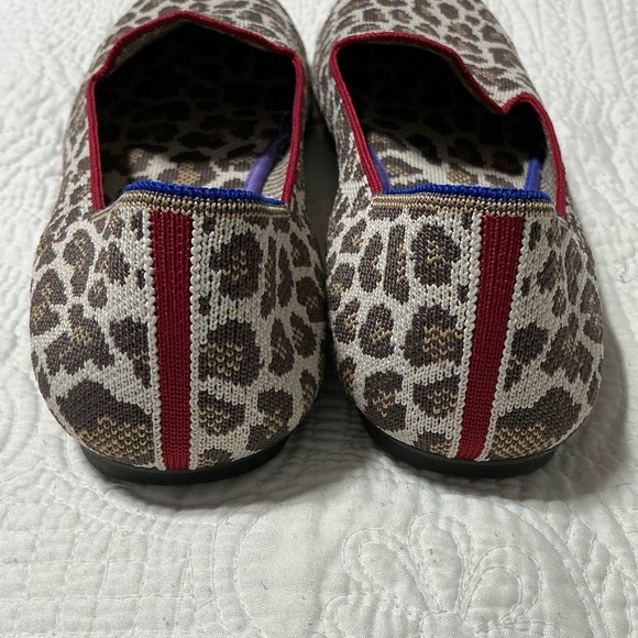 ROTHY'S Mocha Spot Animal Leopard Cheetah Slip On Loafer Flat Shoes Size 10 EUC - Picture 6 of 13